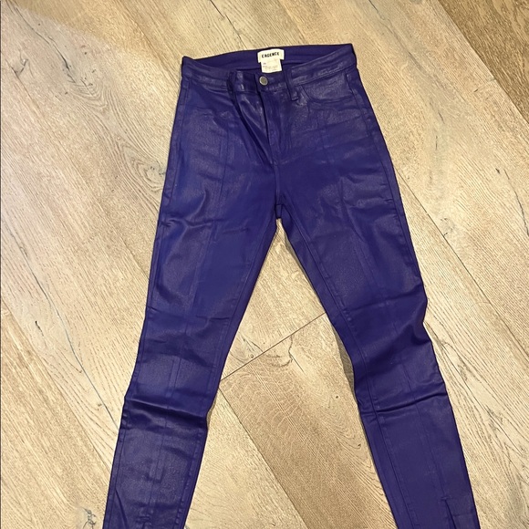 L’agence high waist split ankle coated purple pant size 26 worn once - Picture 2 of 3
